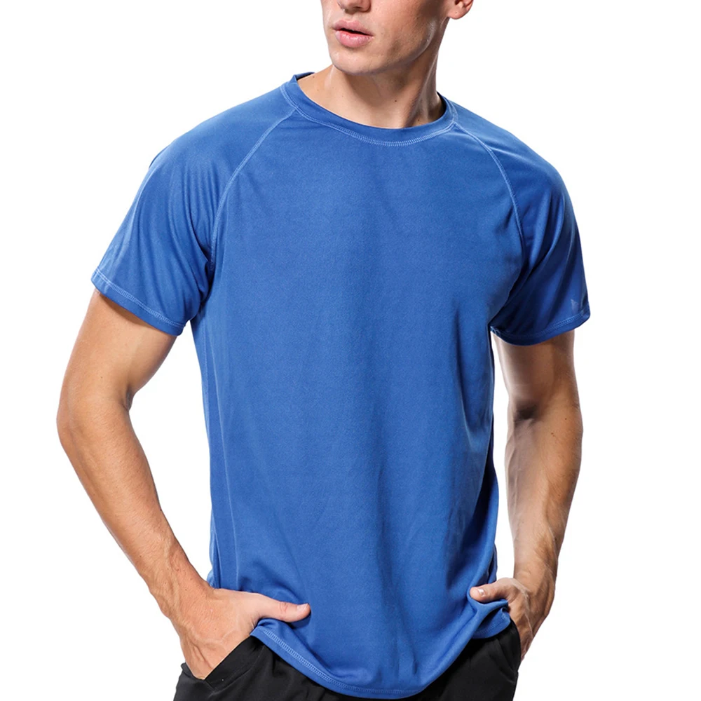 

New Men's Solid Color Split Short-Sleeve Quick-Drying UV-Proof Swimming Surfing Top Beach Swimming Snorkeling Surfing Top 2022