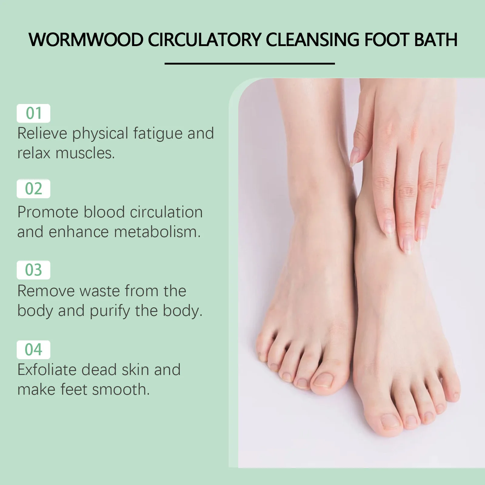 Wormwood Foot Bath Herbal Help Sleep Relieve Stress Fatigue Relax Muscle Lymphatic Drainage Dehumidification Foot Cleansing Soak