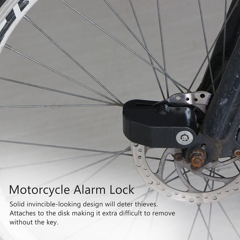 

100DB Motorcycle Alarm Lock Motorbike Anti-theft Alarm Wheel Disc Brake Security Safety Siren Lock for Harley for YAMAHA