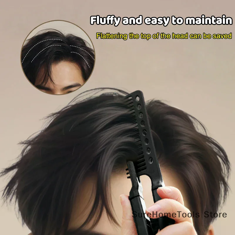 V Type Hair Straightener Brush DIY Hairdress Tool Hairdressing Combs Natural Hair Styling Curling Comb Hair For Male And Female