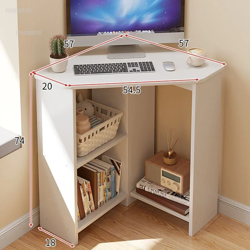 Home Desktop Computer Desks Small Apartment Desk Triangle Study Desk Corner Computer Home Living Room Bedroom Writing Desks