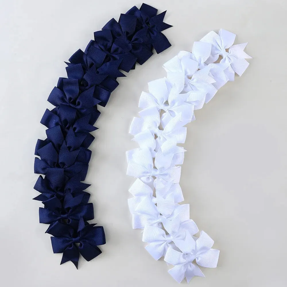 24 teile/satz Solide Ripsband Haar Clips für Mädchen Haar Bögen Haarnadeln 3 Zu 14 Alter Kinder Handgemachte Grips Haar Zubehör – Detail 7