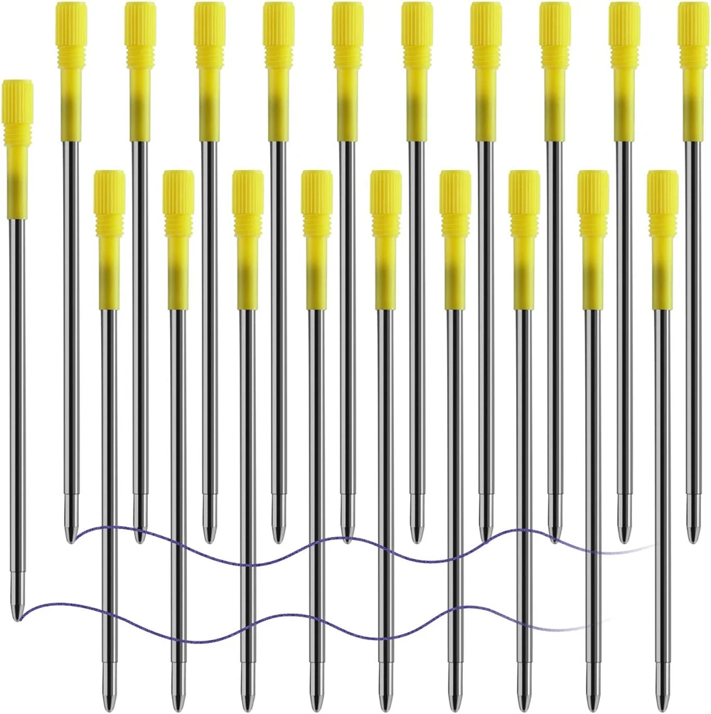 1000 개/세트 3.2 &&(8.2Cm) 교체 가능한 볼펜 리필 블랙 블루 컬러 잉크 큰 크리스탈 다이아몬드 펜용 부드러운 필기