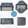 Foldable PVC Window Storage Bags, 3-Layer Non-Woven Fabric No Handles, Zipper Closure Transparent Clothes and Blanket Organizer 6