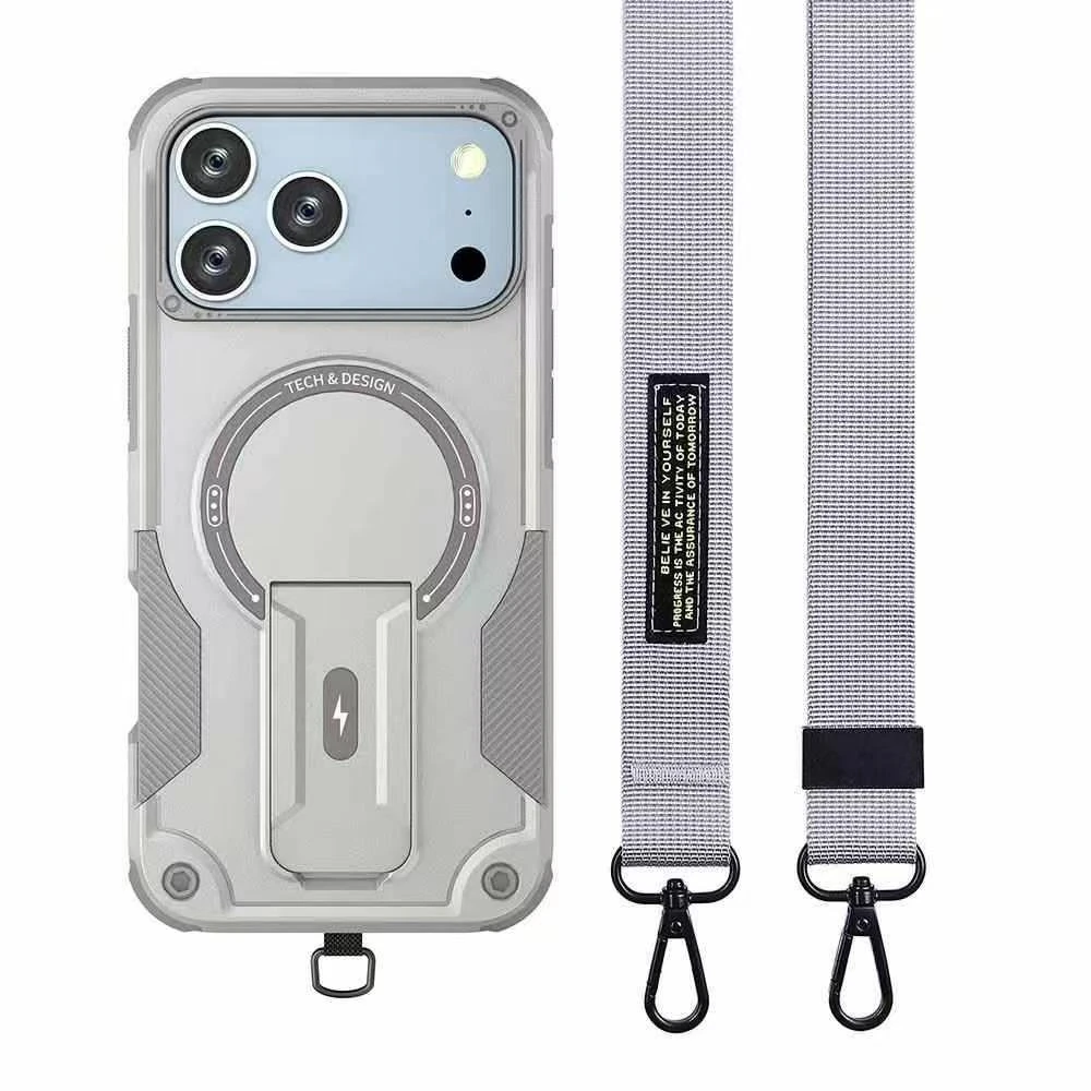 Fashion Armor Crossbody Strap with MagSafe Magnetic Shockproof Camera Protection Cover