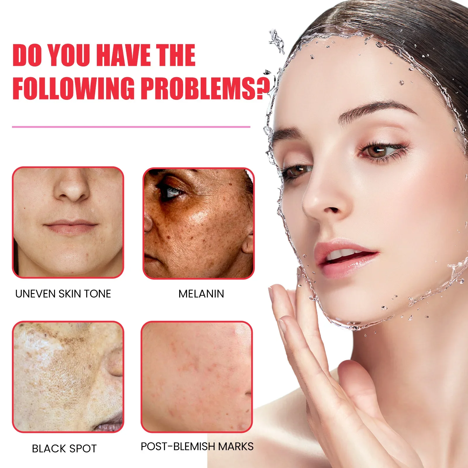 Melanin Correcting Serum Whitening Repairing Pigmentation Remove Melasma Brightening Dark Spots Anti Aging Fade Freckles Serum 3