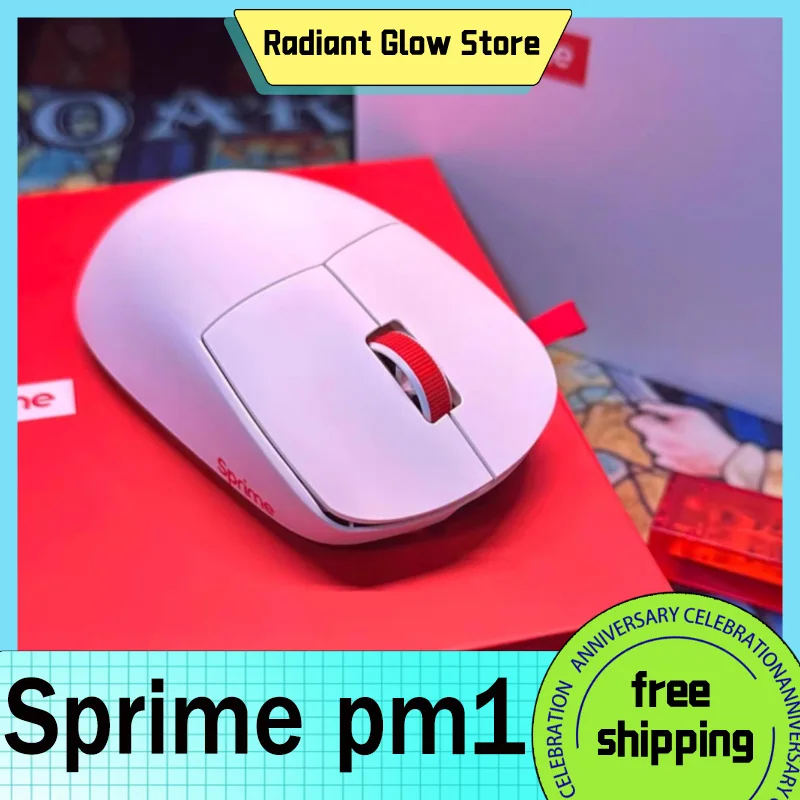 Sprime-ワイヤレスゲーミングマウス,充電式バッテリー,軽量,人間工学に 