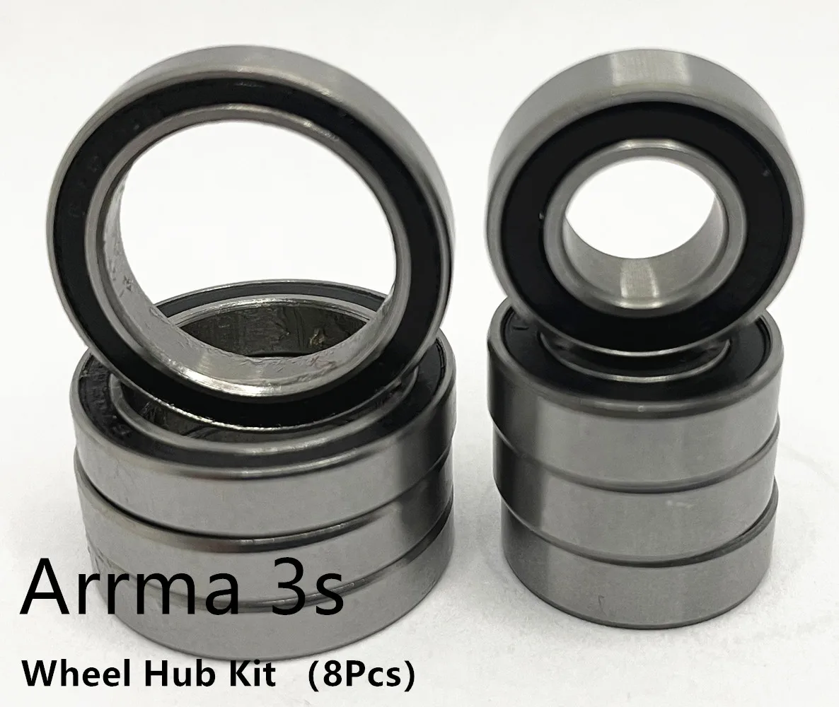 10 Pcs Traxxas 5120 Rubber Sealed Bearings - 12x18x4mm Replacement For RC Cars, Bikes, Robotics