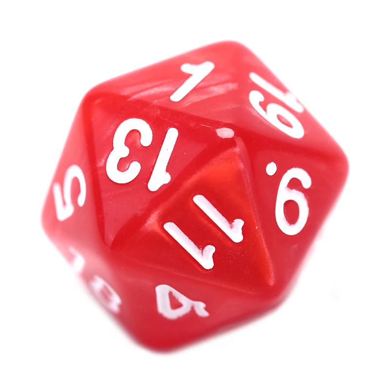 Rpg 던전 & 드래곤 투톤 D20 RPG 주사위, 20 가지 얼굴 게임 주사위, 풍부한 색상 D20 주사위, 1 개