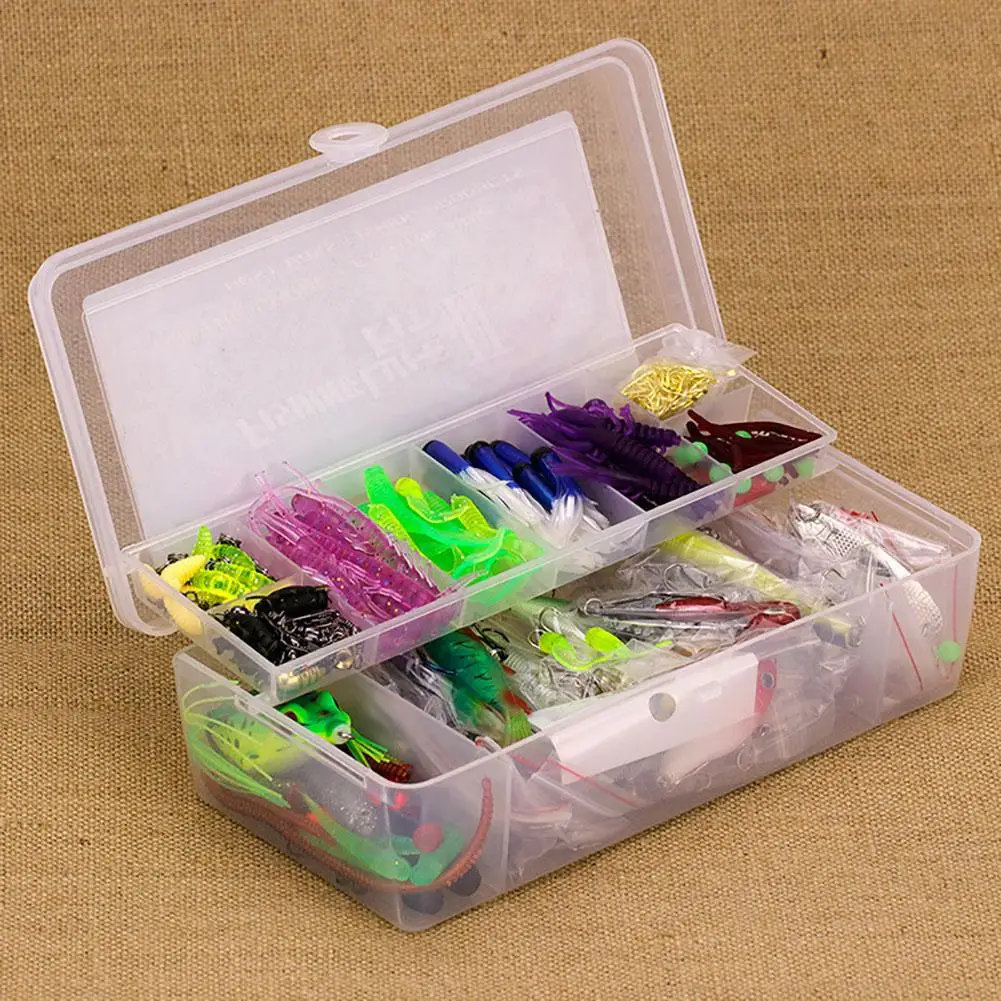 301PCS Fishing Lures Tackle Box Bass Fishing Baits Including Kit For Lures  Hooks Line Cutter Jig Head For Bass Trout Salmon