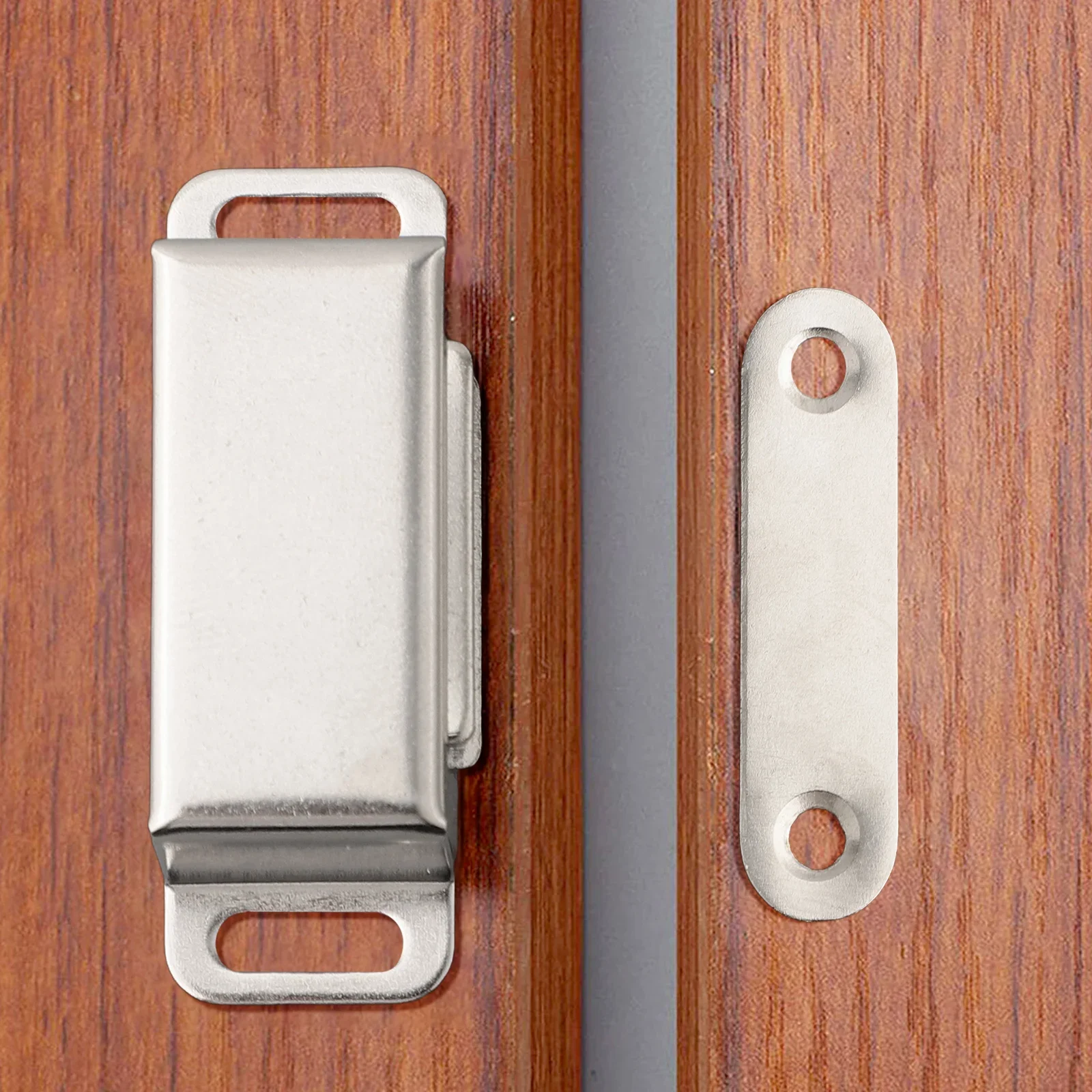 Magnetic Door Catch Strong Heavy Duty Cupboard Magnets Kitchen Cabinet Catches Magnet Latches Stainless Steel For Door Cupboard