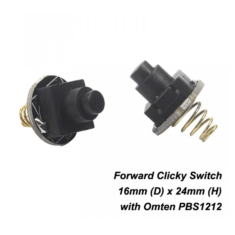 Flashlight Switch Parts 16mm Forward Clicky Module Button