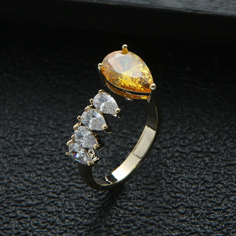 

Fashion New Korean Zircon Multicolor Engagement Wedding Rings for Women Bridal Party Accessories Finger Ring bijoux femme R-287