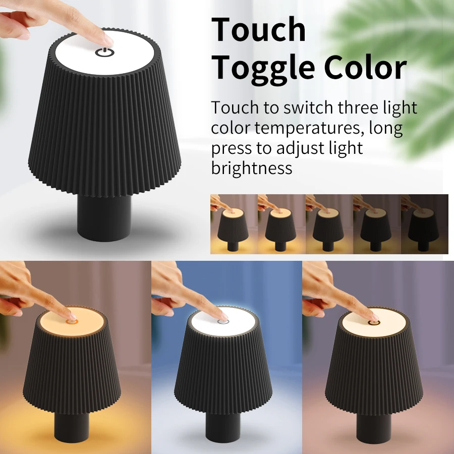 AmmToo Wine Bottle Lamp Head Table Lamp Removable Portable Charging Touch Switch Night Light Decoration for Bar Cafe Atmosphere 2