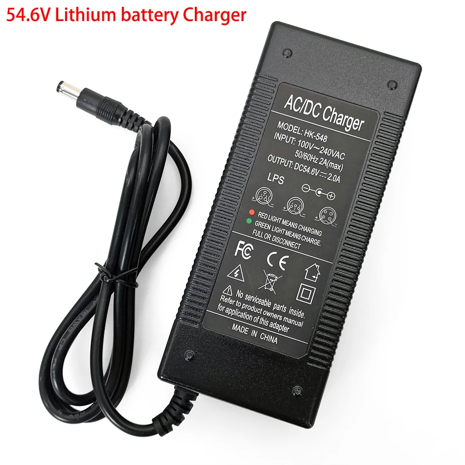 54.6V 2A Chargeur de batterie au lithium 48V Pr Scooter Électrique