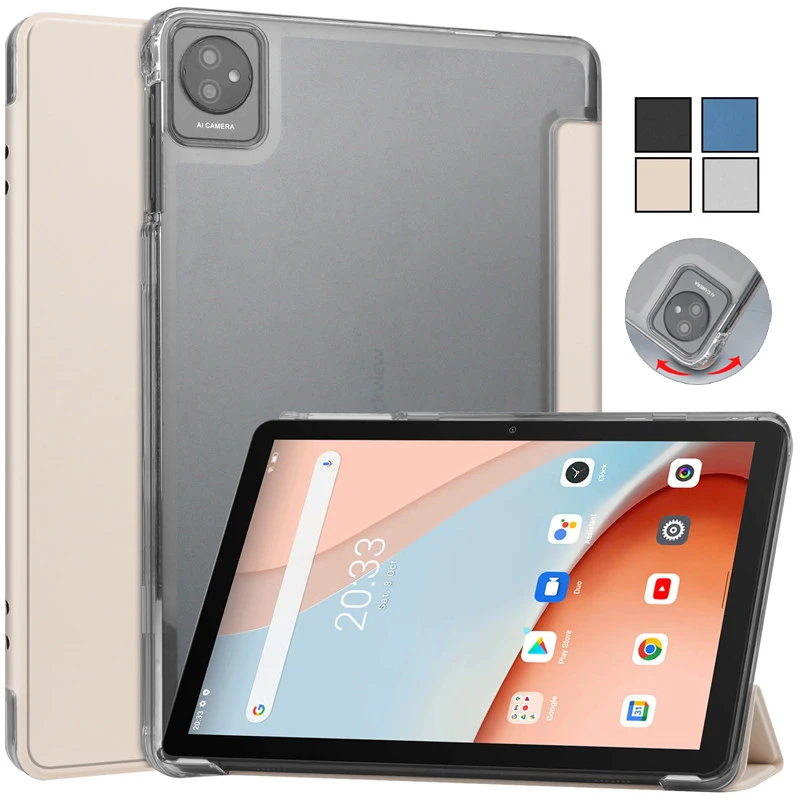 Transparente Voltar Magnetic Folio Tablet Cover Case de Luxo para Blackview Tab8 Tab 10.1