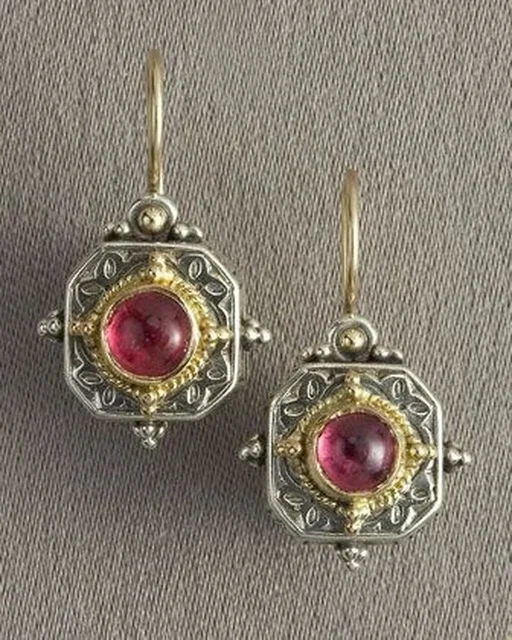 Unique 18K Yellow Gold Filled Green Emerald Diamond Earrings for Women Anniversary Gift Party Engagement Wedding Jewelry D