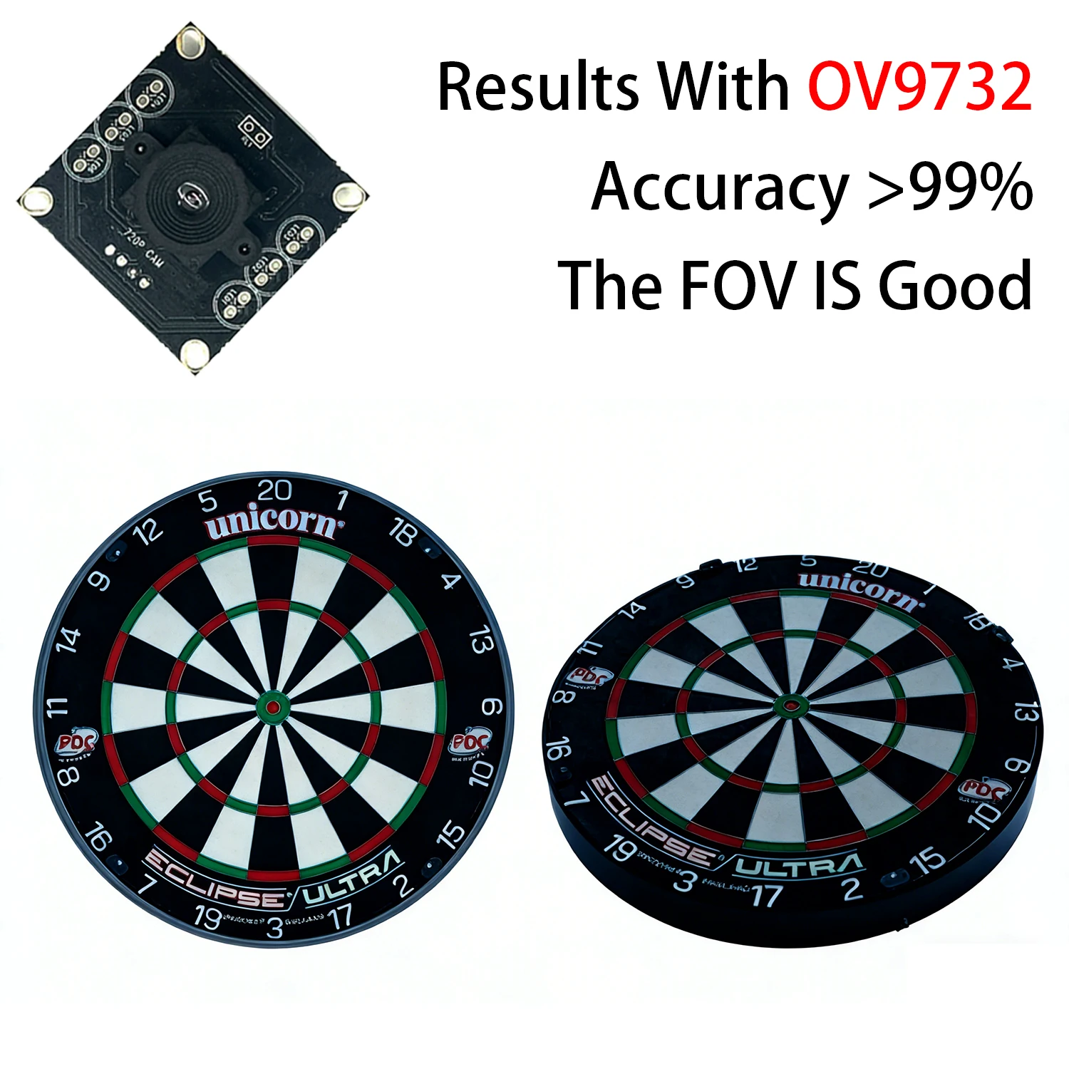 3팩 OV9732 USB 카메라 100 ° Autodarts.io 다트 점수 계산 시스템 라즈베리 파이 맥 리눅스용 무왜곡 30FPS