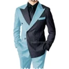 New Style 2PCS Wedding Suits for Men Double Breasted Peak Lapel Blazer Elegant Wedding Business Full Suits Set Male Jacket Pants