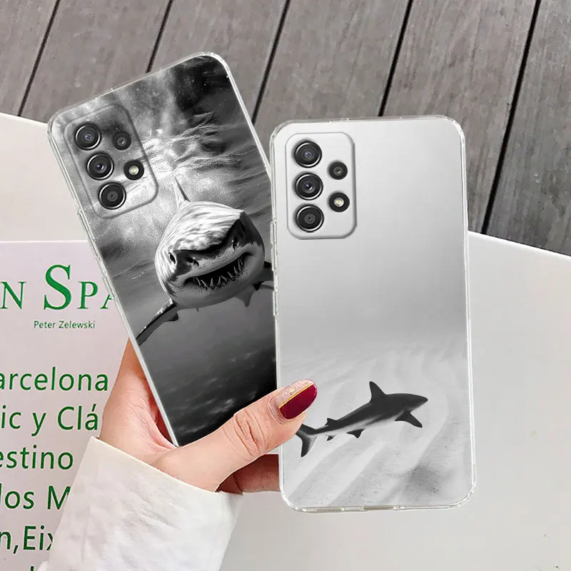 Ocean Whale Shark Clear Phone Case – Vibrant Marine Life Design Cover