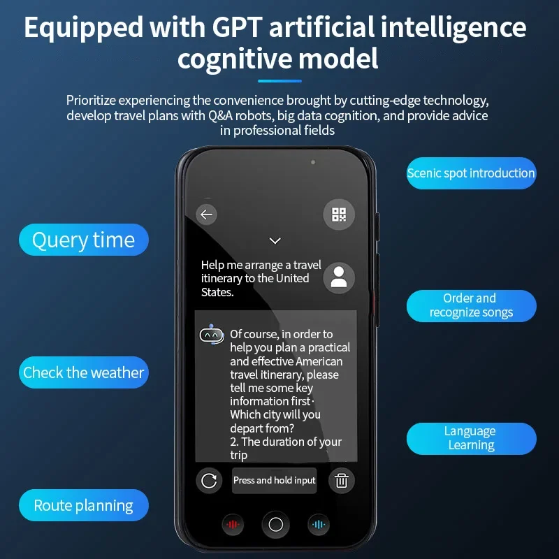Language Translator Voice Translator D8 Intelligent WIFI Translator 18 Offline 144 Online Languages