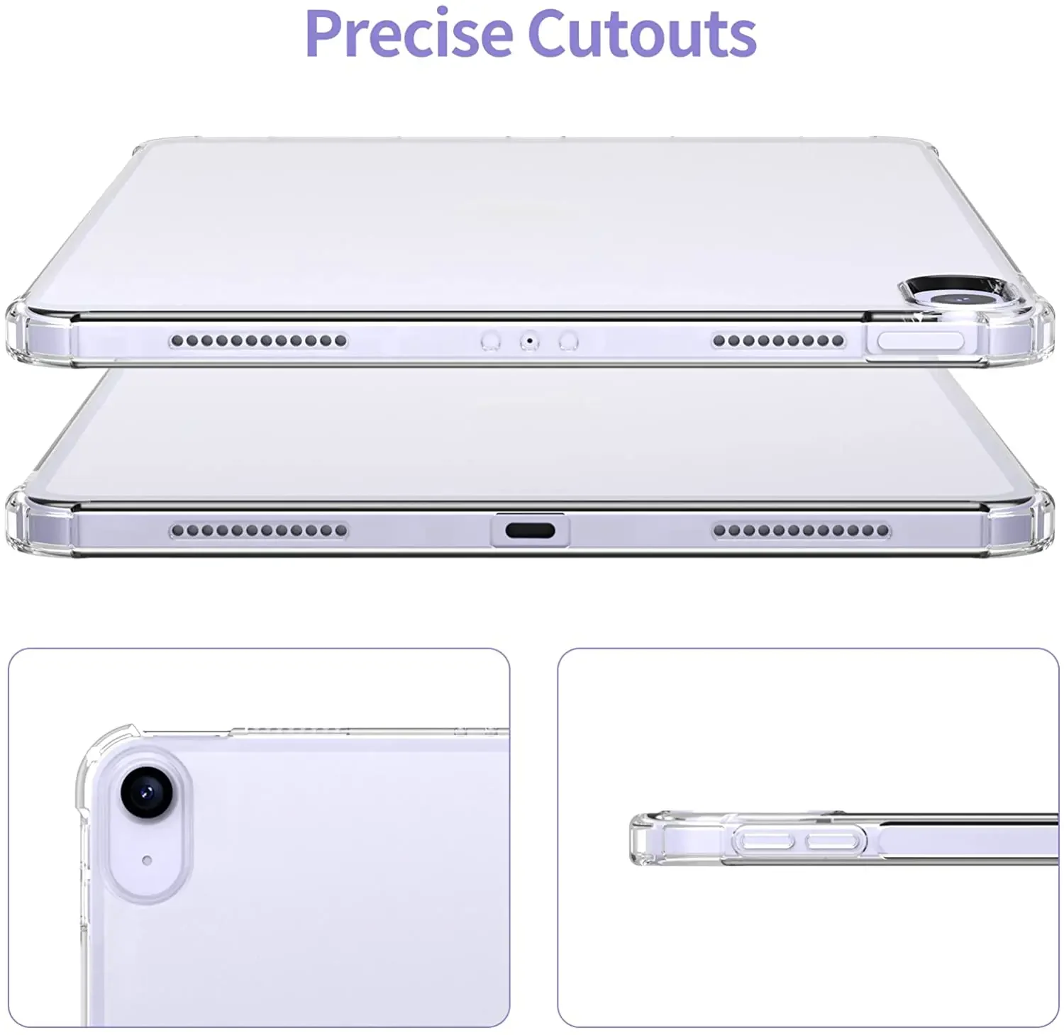 Crystal Clear TPU Silicone Tablet Cover - Durable Transparent Protective Case