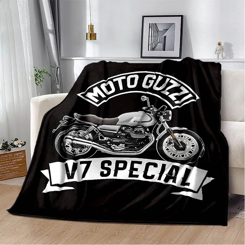 

Guzzi motorcycle logo printed blanket children's warm blanket soft and comfortable blanket home travel blanket birthday gift