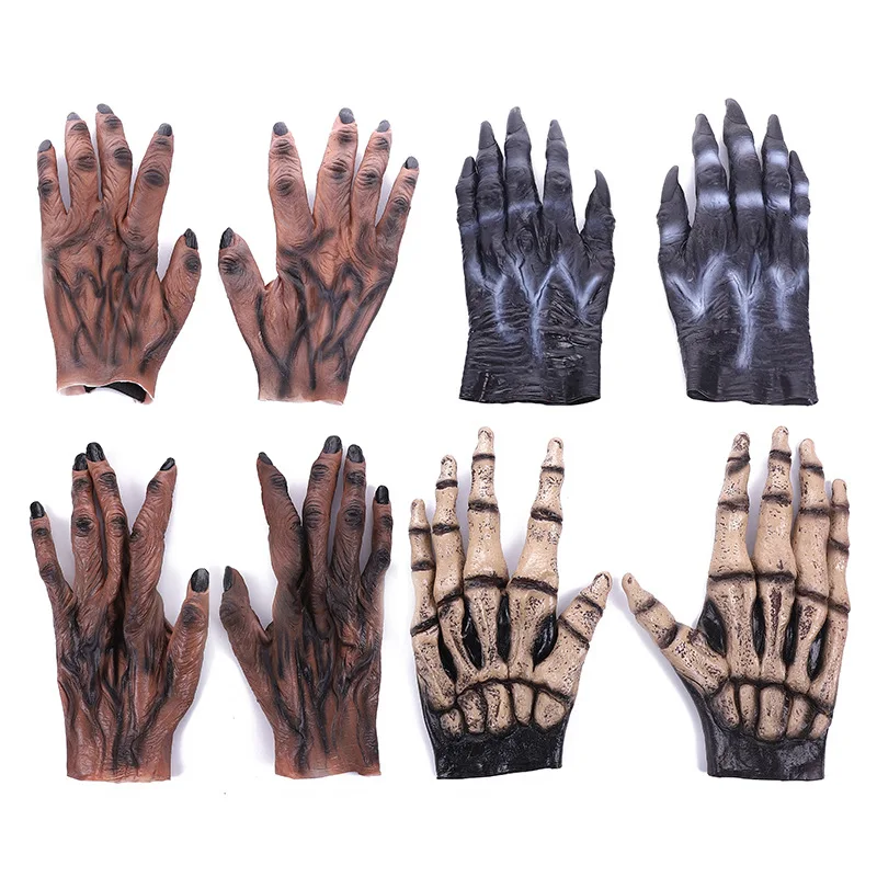 Kreative Halloween-Atmosphäre-Handschuhe, Tanzpartys, Feiertagsaufführungen, Requisiten, Streiche, Skelett-Handschuhe, Teufels-Vinyl-Handschuhe, Requisiten – Detail 2