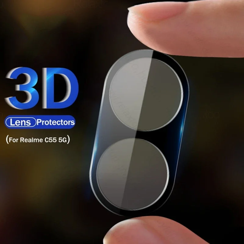 Realme C55 5G 후면 3D 곡선 강화 유리 렌즈 커버, 카메라 보호 케이스, RealmeC55 Realmi C55 C 55, 1-3PCs