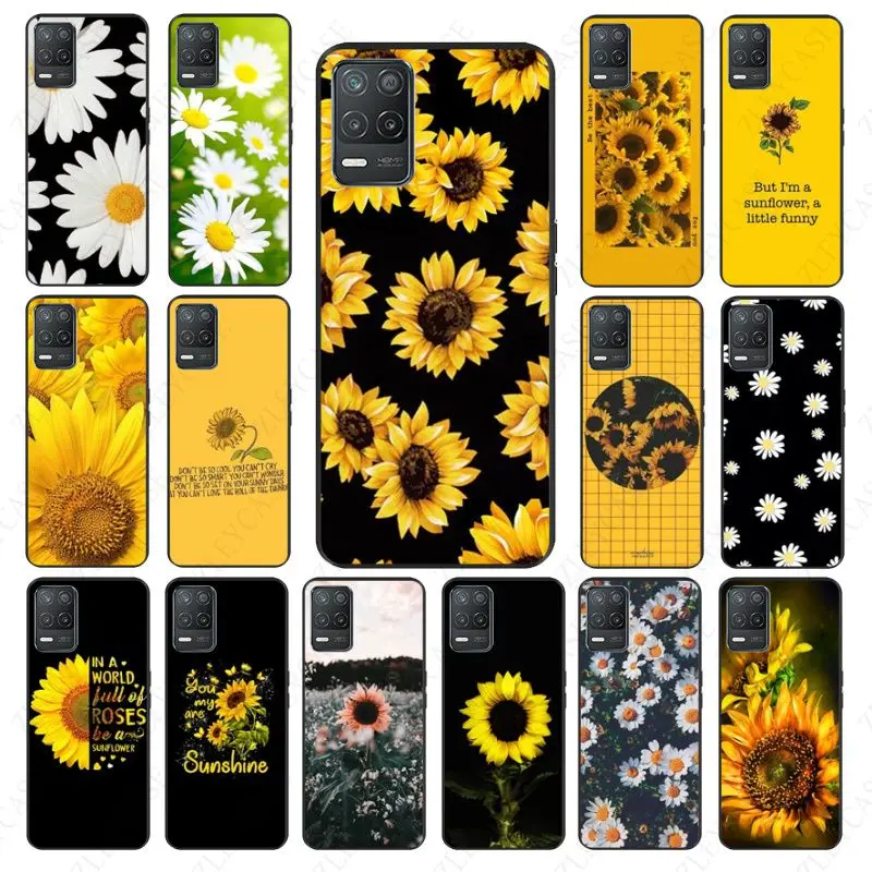Summer Daisy Yellow Sunflower Floral Cover Per Oppo Realme C55 4G C21Y C11 C25Y 10 11Pro 10Pro Plus 8Pro 9I 9Pro 5G Case
