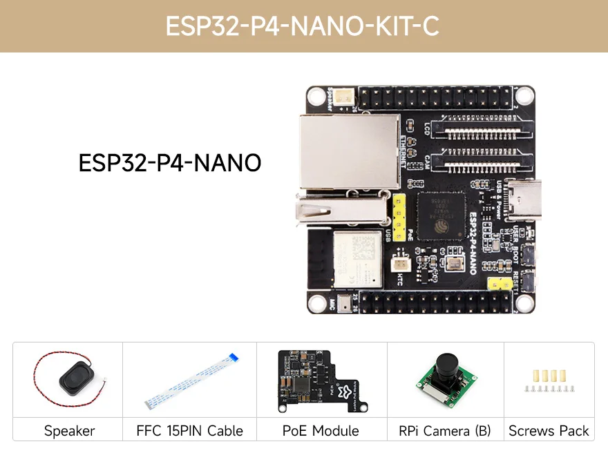 Waveshare ESP32-P4-NANO ESP32-P4 RISC-V MCU Bluetooth5/BLE Wi-Fi6 32MB PSRAM 16