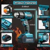 Cordless Handheld Hot Air Gun Temperatures Adjustable with 3 Nozzles Electric Heat Gun for Makita 18V Lithium Battery Power Tool 4