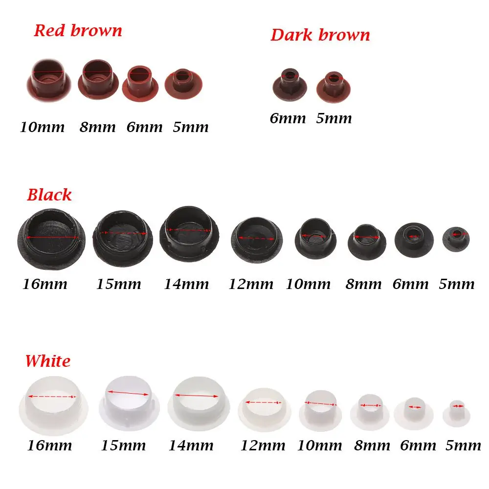 50Pcs Grommet Hole Plug hole plug Drill Hole Plug Hole Ornament Exterior Protective Cap Furniture Covers Dust Plug Stopper Screw Decor