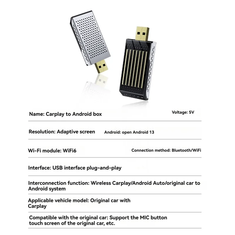 AI Box Carplay 2G+16G Android 13/Wireless Carplay/Android Auto 3 In 1 5 Wired To Wireless Carplay Adapter~p223898254