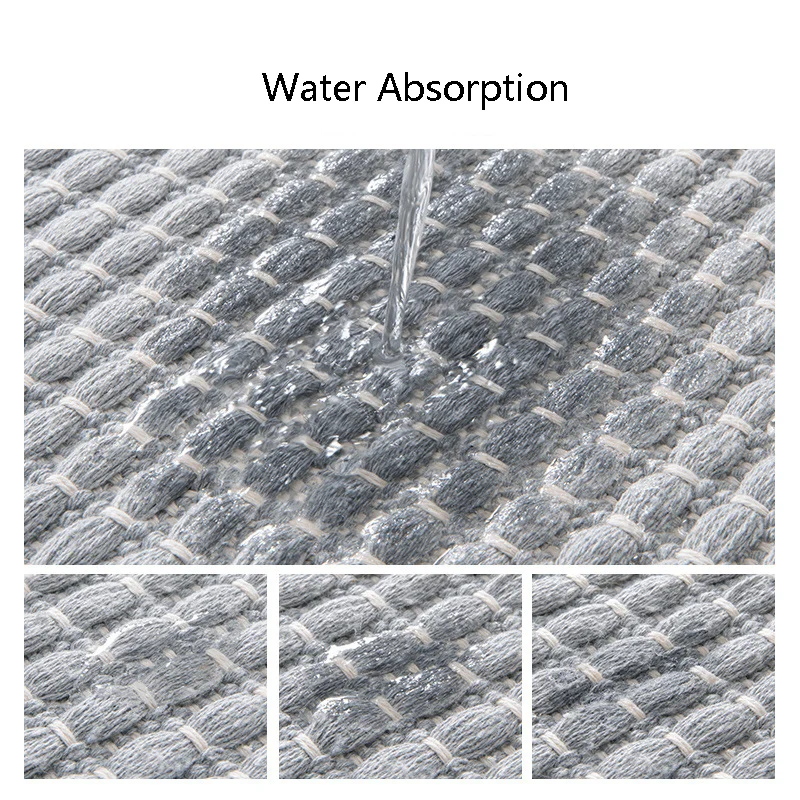 Water Absorption Bathroom Carpet Non-slip Home Bath Mat Tassel Soft Modern Floor Area Rug Home Door Mat Entrance Rug 5