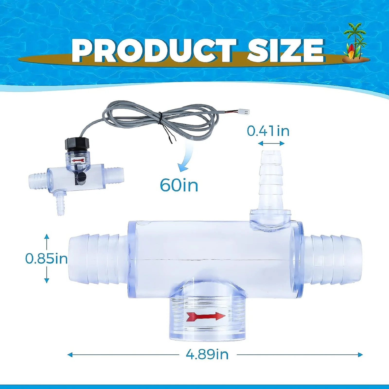 2560-040 Flow Switch Replacement Part for Sundance Sweetwater Spas and Jacuzzi Hot Tub Complete Assembly with Clamps & Seal Ring hot tub gasket set
