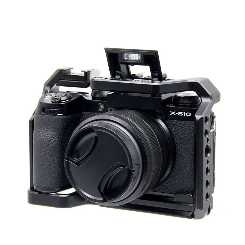 Per Fuji X-S10 Fujifilm Xs10 Cage Rig Nato Rail Arca Swiss Plate Con Manico