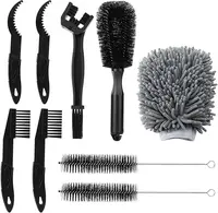 1 ensemble d'outils de nettoyage de vélo, Kit de brosses pour pneus, pignons, coins serrés, compatibles avec vélos et motos 1