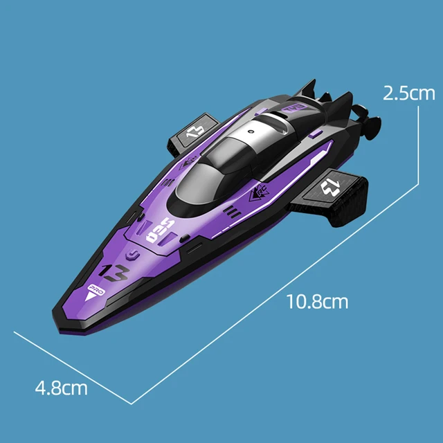 Mini RC Boat 2.4Ghz Remote2 Speed Adjustment Controlled High Speed Ship Summer Water Toy Pool Children Model Favor Gift 4
