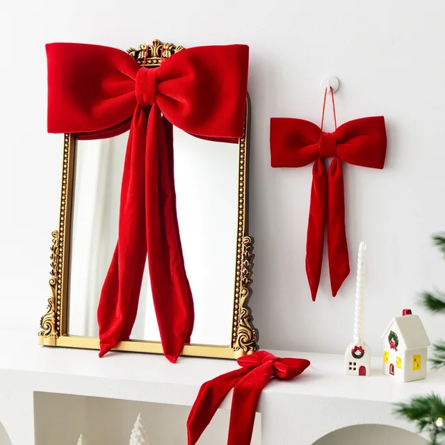Lazos Regalo Navidad Funincrea 30 Piezas Mini Lazos De Cinta De Satén, 7cm X 7cm Lazos Navidad Con Adhesiva De Doble Caras, Mini Arcos De Cinta De Raso Decoración De Lazos Lazos