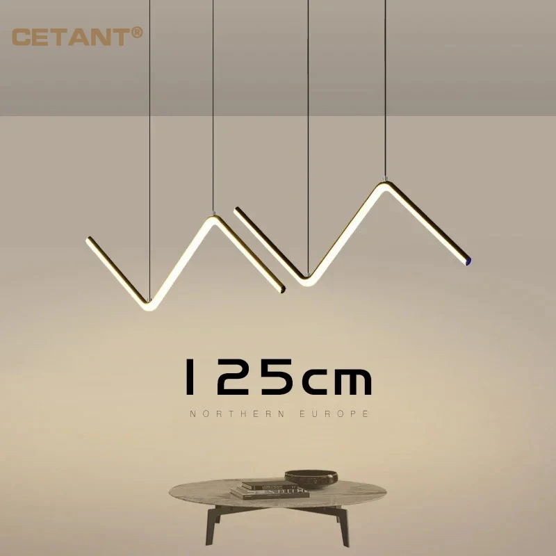 

LED Pendant Light Modern Hanging Lamp 125CM For Living Dining Room Restaurant Bedroom Bar Indoor Decor Lighting Fixtures