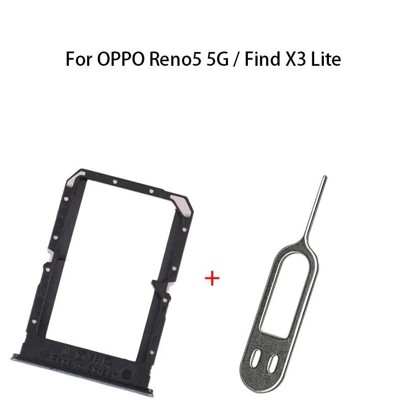 OPPO Reno5 5G / Find X3 Lite PEGM00 PEGT00 CPH2145용 SIM 카드 트레이 + SIM 카드 트레이 소켓 리더 홀더 슬롯