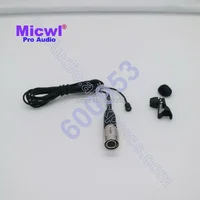 MICWL A5-TH Micro Mini Microphone à revers Lavalier omnidirectionnel à clipser pour Audio Technica poche sans fil Hirose 4 broches 2