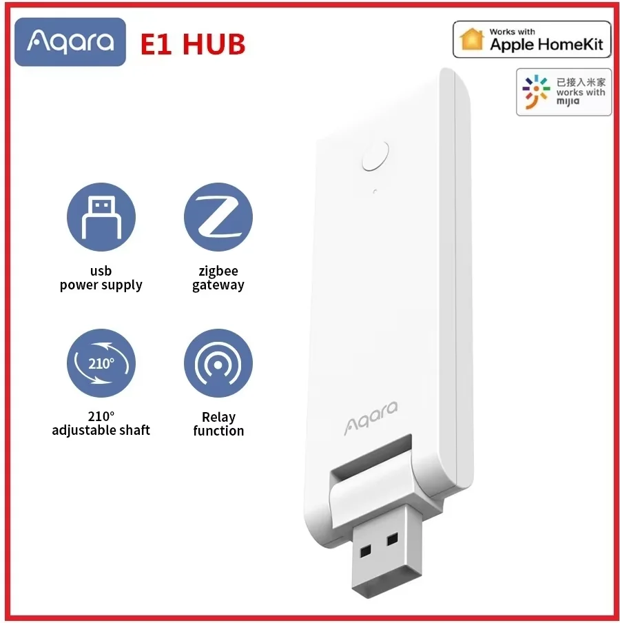Aqara Zigbee 3 0  E1 Hub Gateway Wifi Relay Remote Control Smart Home System Work With Xiaomi Mijia Mihome Homekit App, Alina Gadgets