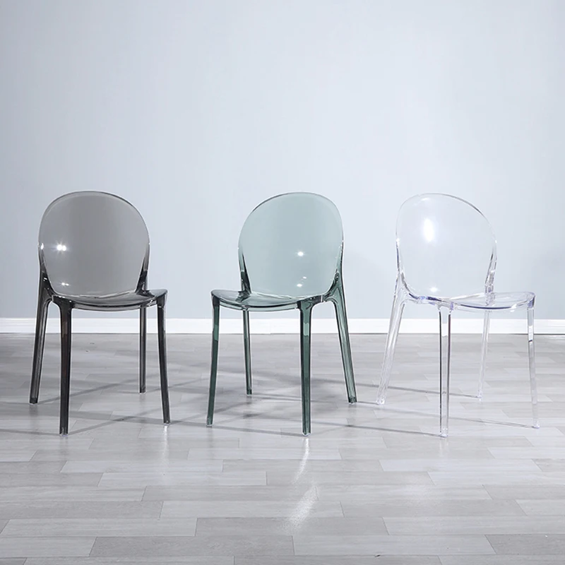 

Transparent Single Office Living Room Chairs Accent Vanity Makeup Design Nordic Chair Relaxing Fauteuil Home Furniture YX50LC
