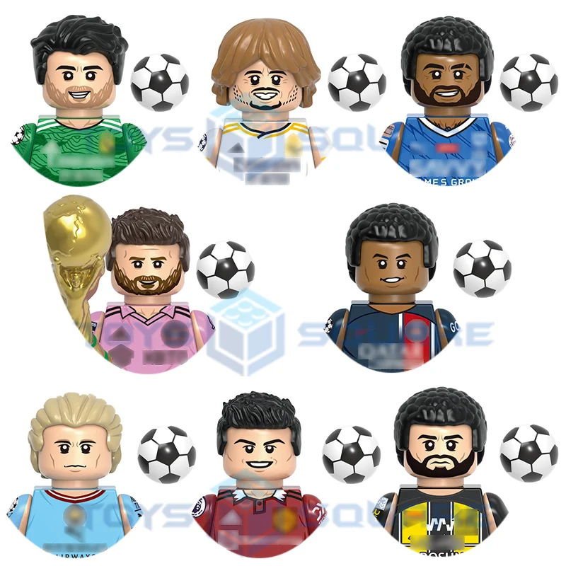 

Игрок в футбол, знаменитая звезда, номер 10, 7, 9, 1, модель, детали, набор, подарки, игрушки для детей G0163