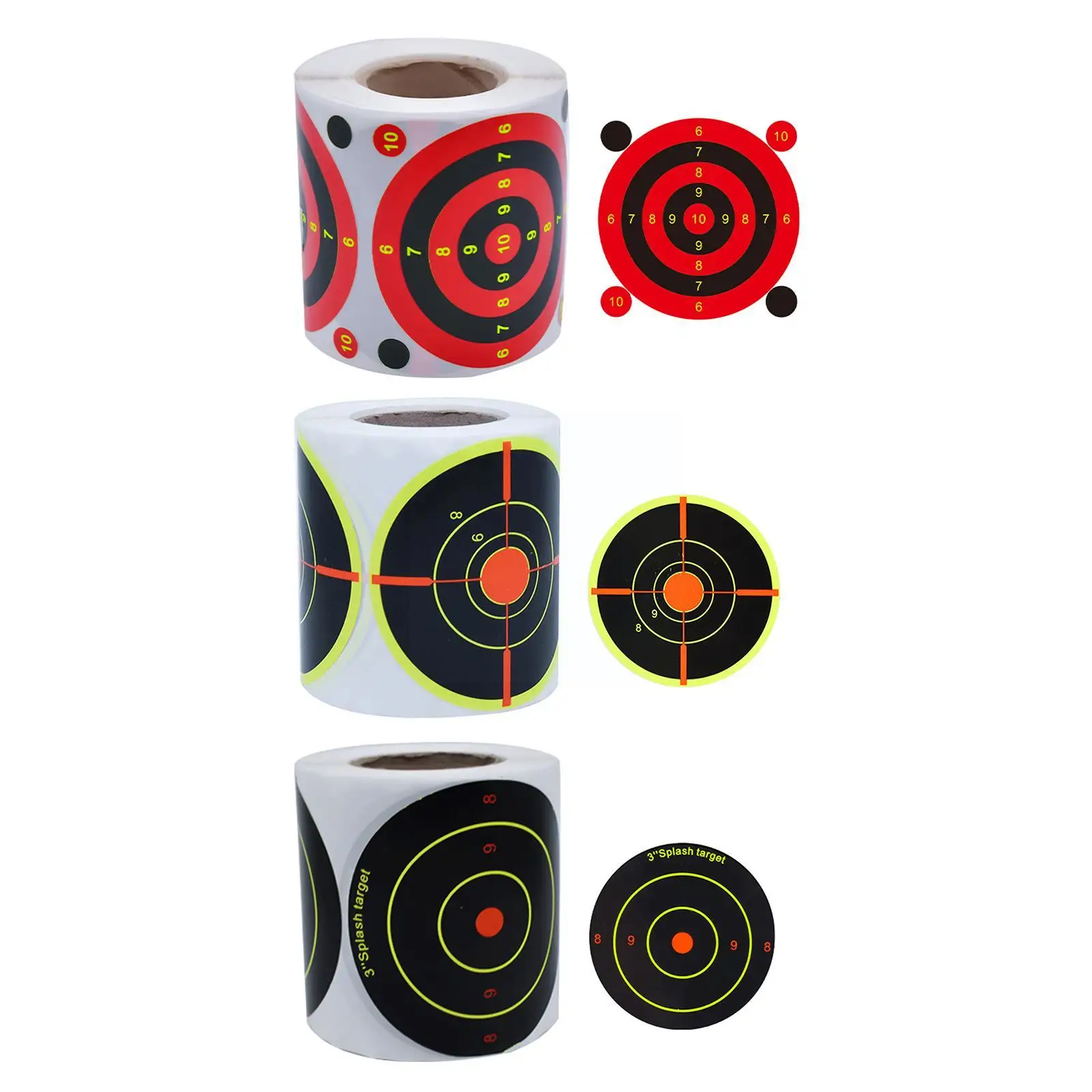 Hot 200pcs Shooting Splatter Target Self-adhesive Shoot Flower Objective Targets Stickers for Archery Bow Hunting Shooting V4B6