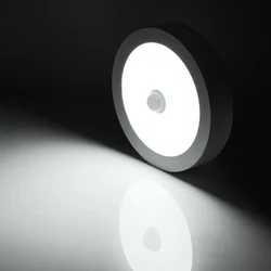 Elegant LED Ceiling Lamp with PIR Motion Sensor for Versatile Indoor Lighting (WHITE)