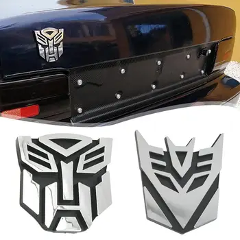 Adesivi per auto 3D per auto Distintivo per trasformatore Decepticon Emblema Decalcomania per coda Cool Autobots Logo Car Styling Accessori per auto moto 