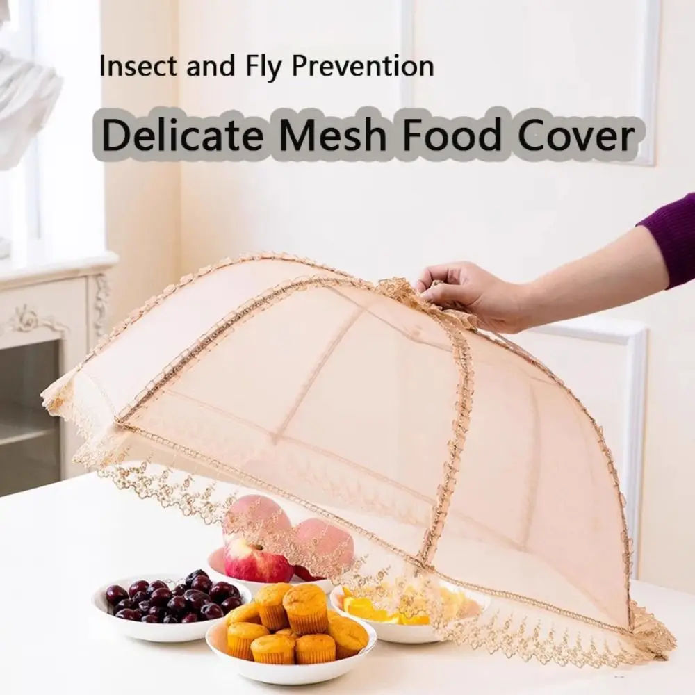Mesh Food Cover Fashion Hexagon Foldable Dining Table Organization Classy Umbrella Style Meal Cover